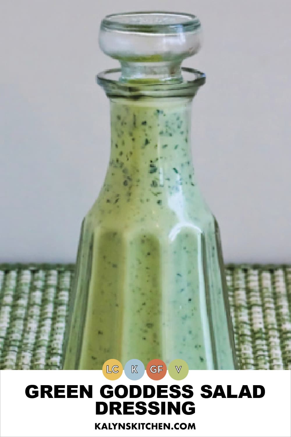 Pinterest image of Green Goddess Salad Dressing