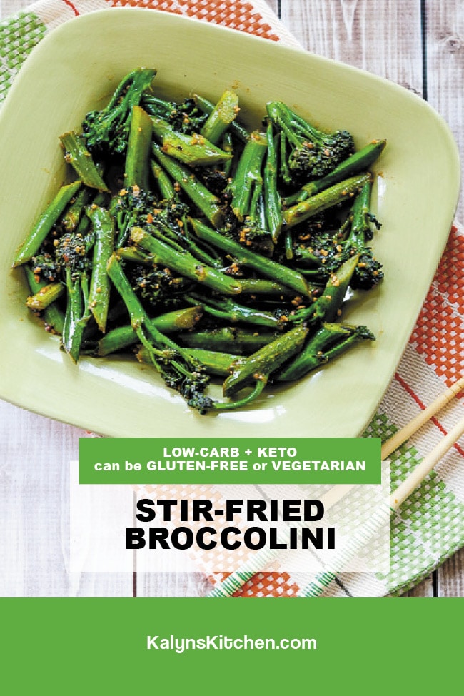 Pinterest image of Stir-Fried Broccolini