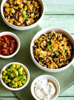Slow Cooker Spicy Brown Rice and Black Bean Bowl