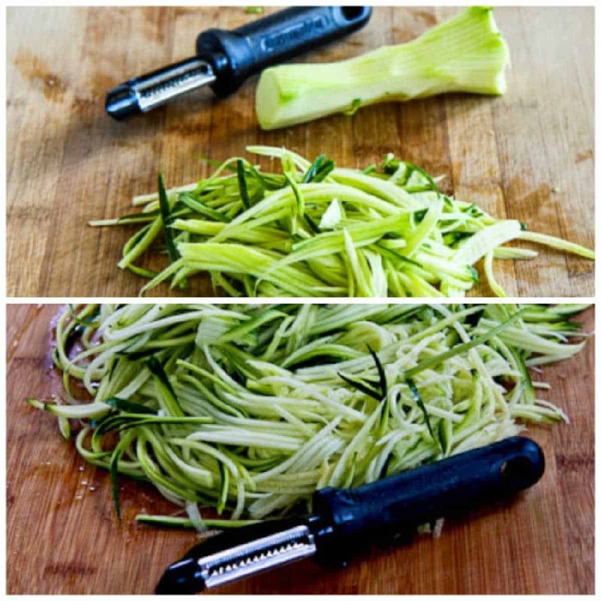 How to Make Zucchini Noodles collage 2