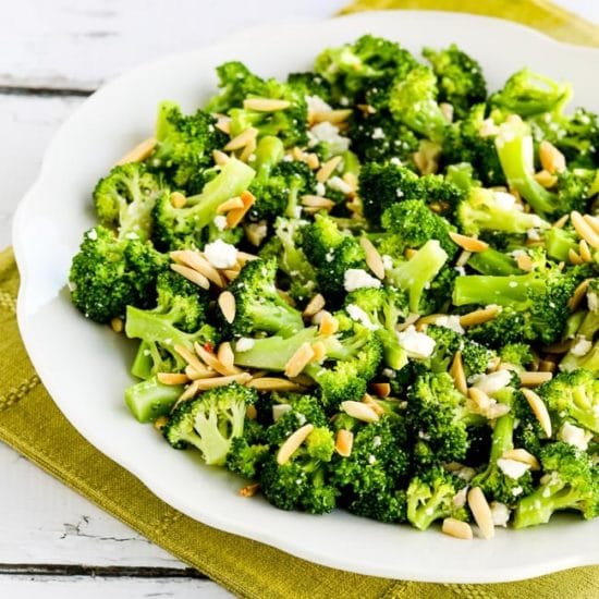 Barely Blanched Broccoli Salad with Feta