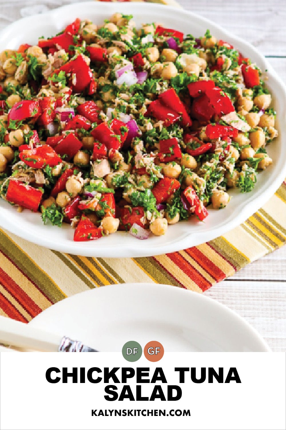 Pinterest image of Chickpea Tuna Salad
