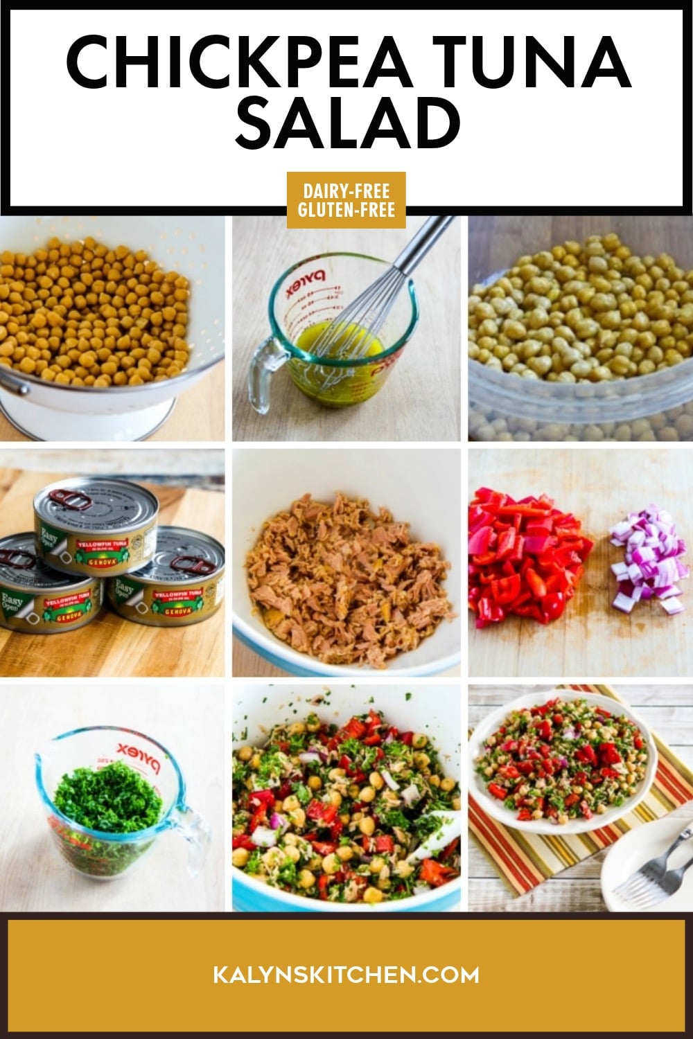 Pinterest image of Chickpea Tuna Salad