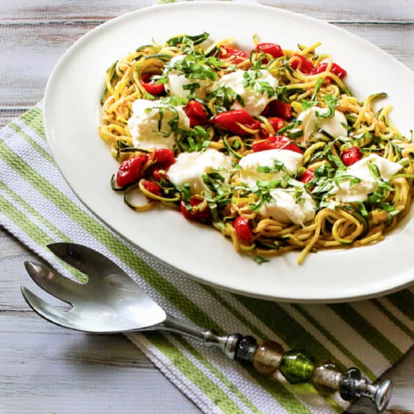 Tomato Burrata Zucchini Noodles Kalyn's Kitchen