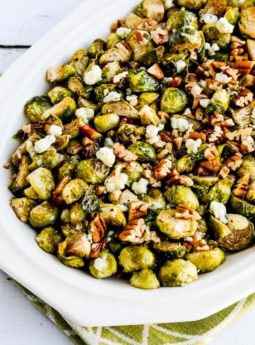 Roasted Brussels Sprouts with Pecans and Gorgonzola