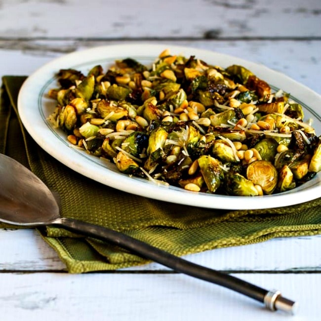 Roasted Brussels Sprouts with Balsamic, Parmesan, and Pine Nuts thumbnail photo