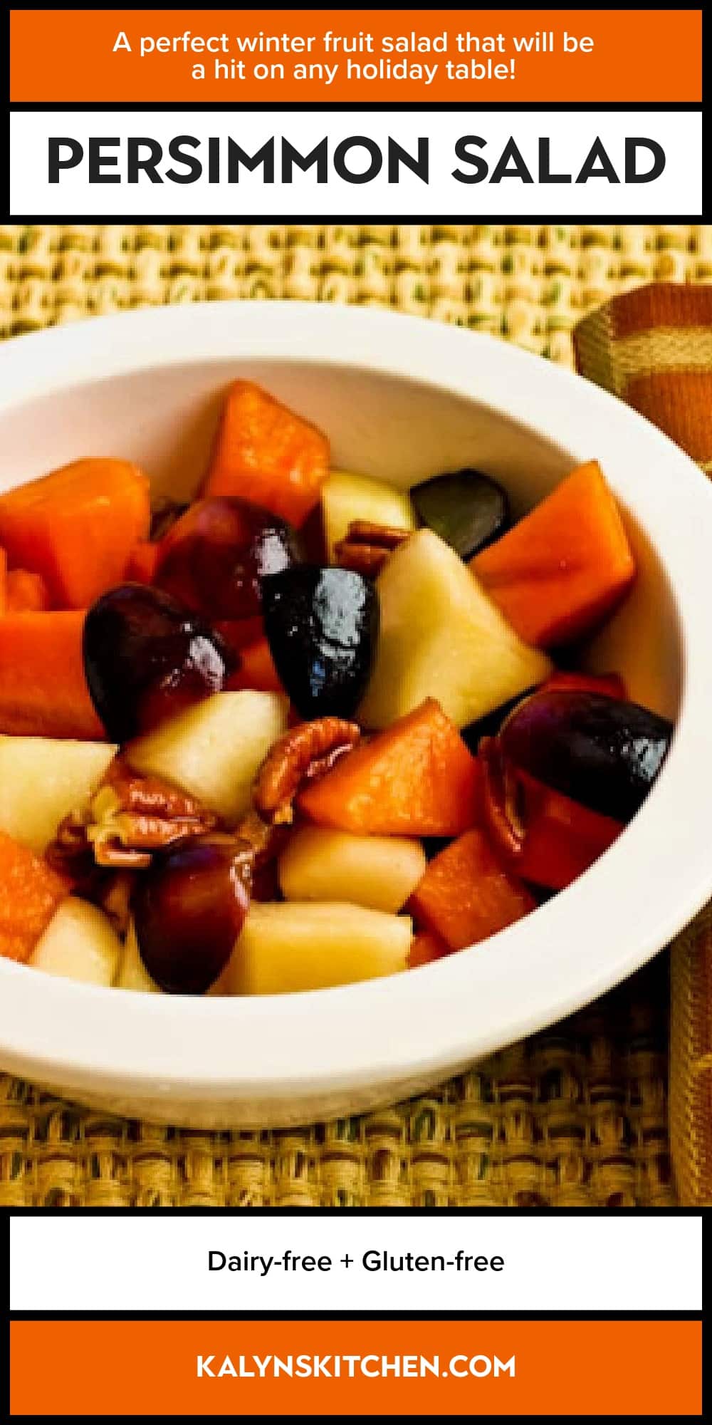 Pinterest image of Persimmon Salad