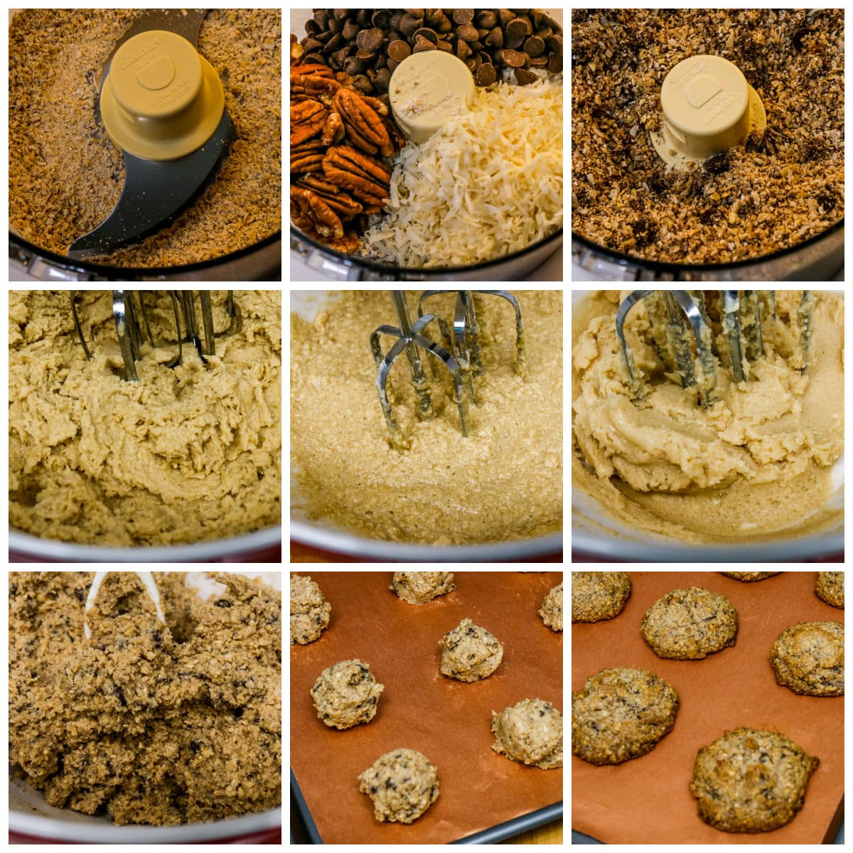 Ranger Cookies process shots collage showing recipe steps.