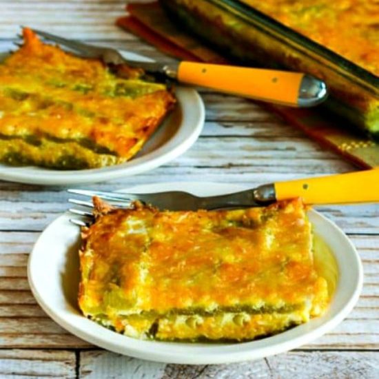 Thumbnail photo for Low-Carb Vegetarian Chile Rellenos Bake