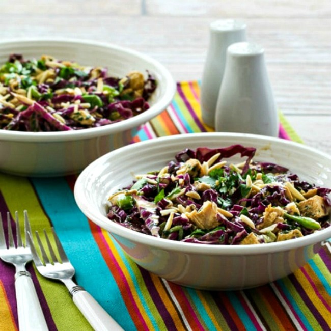 square thumbnail image of Red Cabbage and Chicken Asian Salad with Tangy Cilantro Dressing
