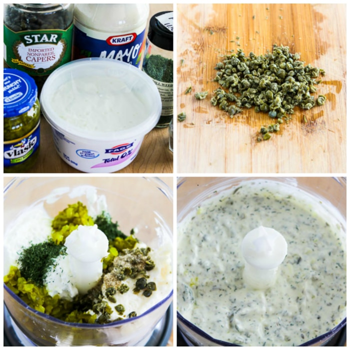 Double-Dill Homemade Tartar Sauce process shots collage