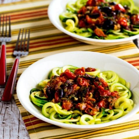 Mediterranean Zucchini Noodles close-up photo