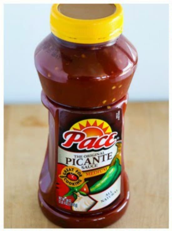 Picante sauce jar of salsa