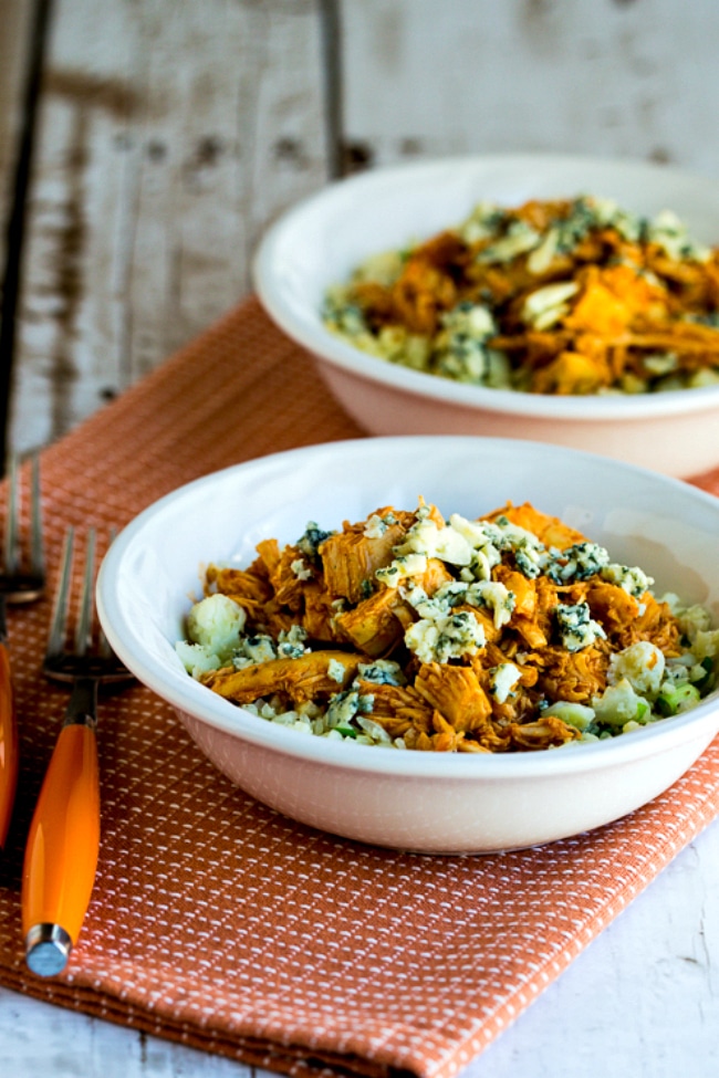 Buffalo Chicken Cauliflower Rice Bowl close-up photo