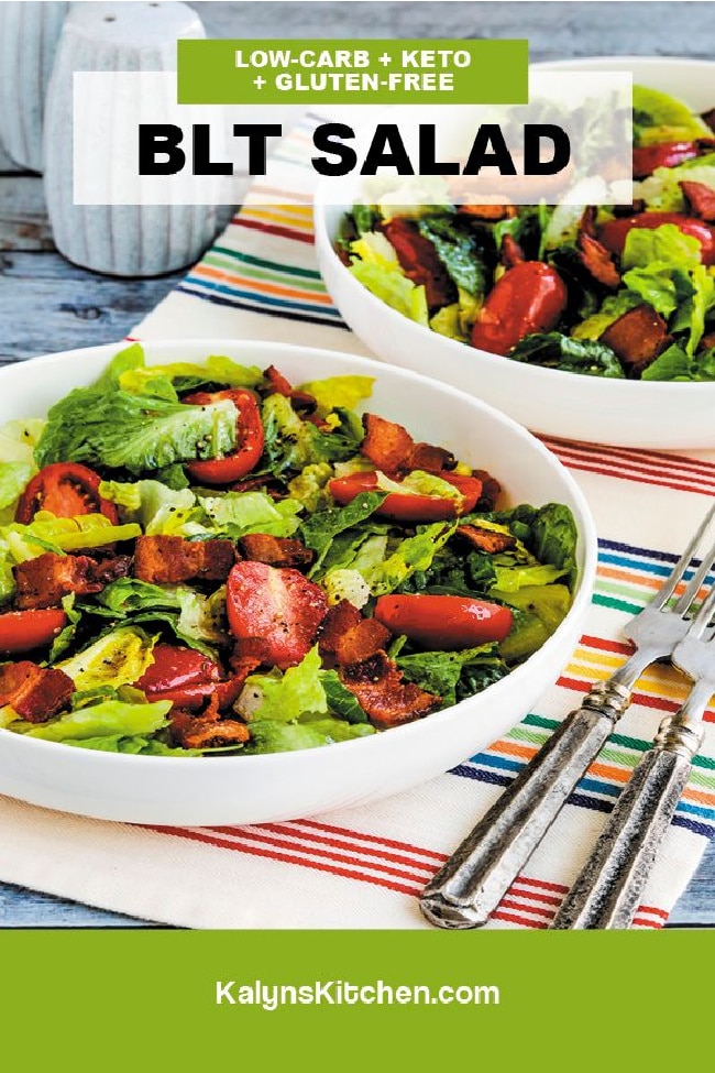 Easy BLT Salad Pinterest image