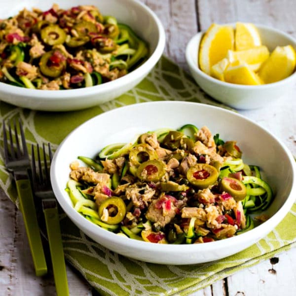 Zucchini Noodles with Tuna and Green Olives Kalyn's Kitchen