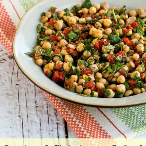 Chickpea Salad with Red Pepper, Mint, and Sumac