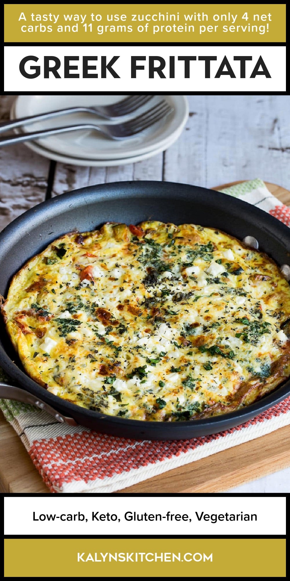Pinterest image of Greek Frittata