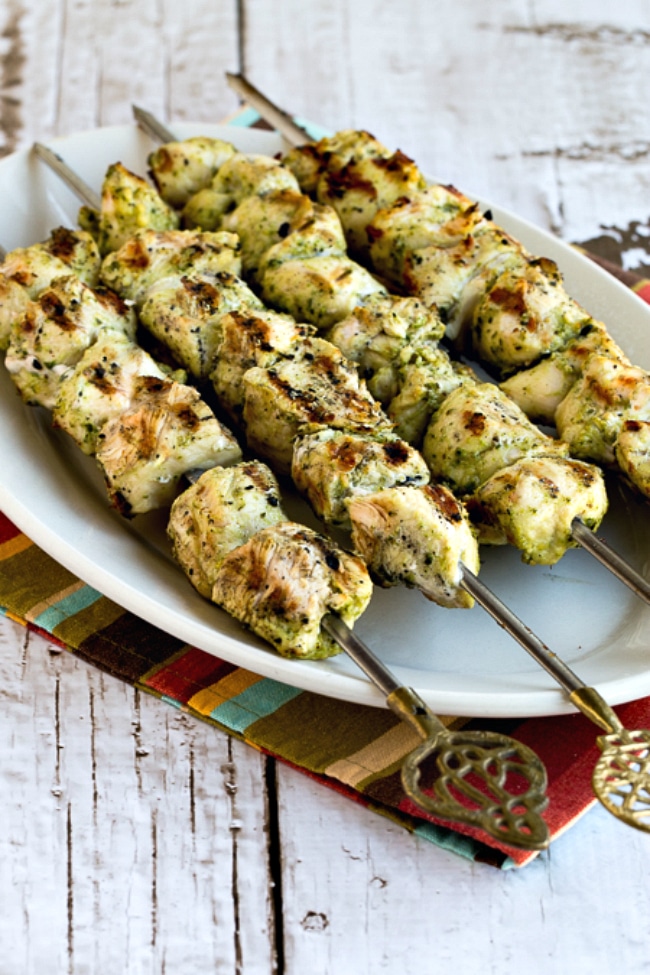 Pesto-Lemon Chicken Kabobs photo without text