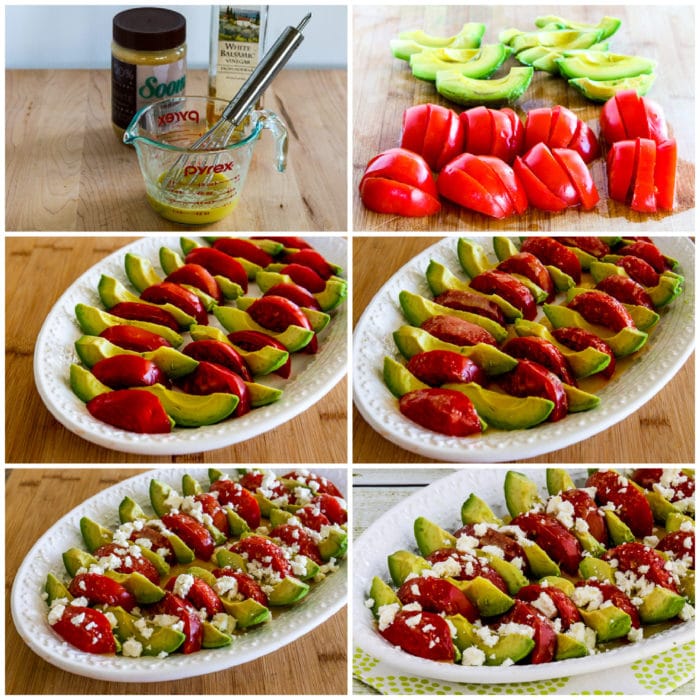 Avocado Tomato Salad process shots collage