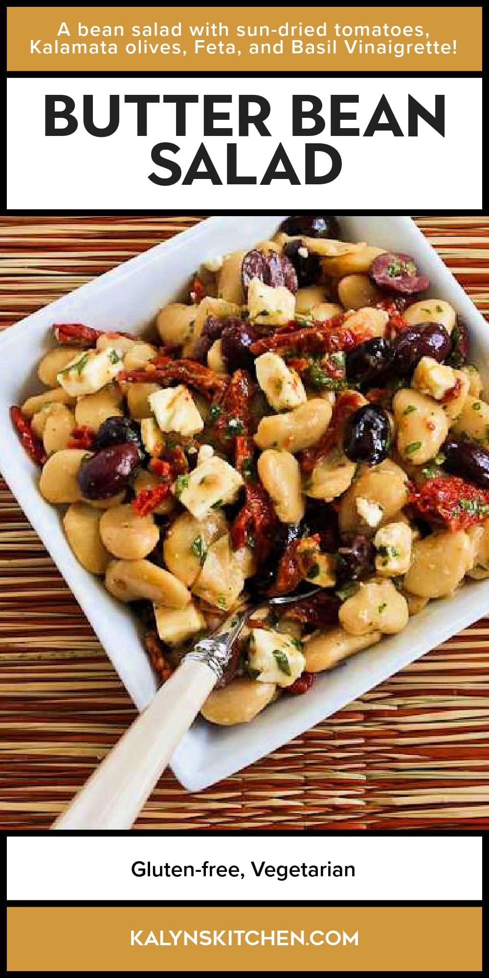 Pinterest image of Butter Bean Salad