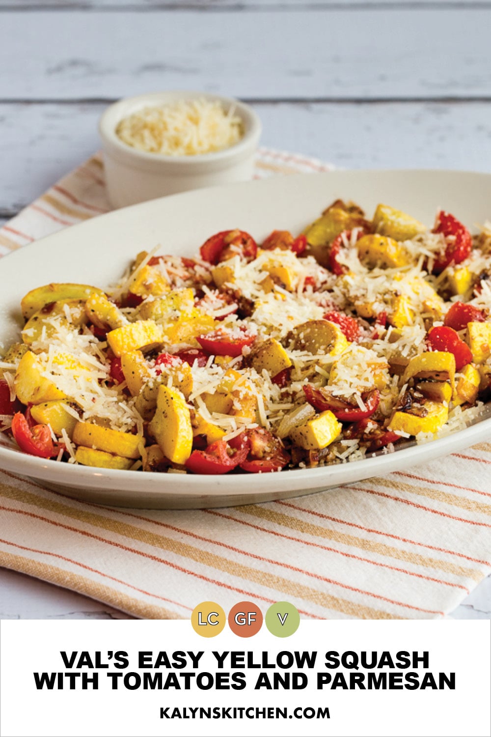 Val's Easy Yellow Squash with Tomatoes and Parmesan