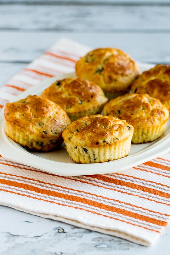 Cottage Cheese and Egg Breakfast Muffins with Mushrooms and Feta Cheese [found on KalynsKitchen.com]