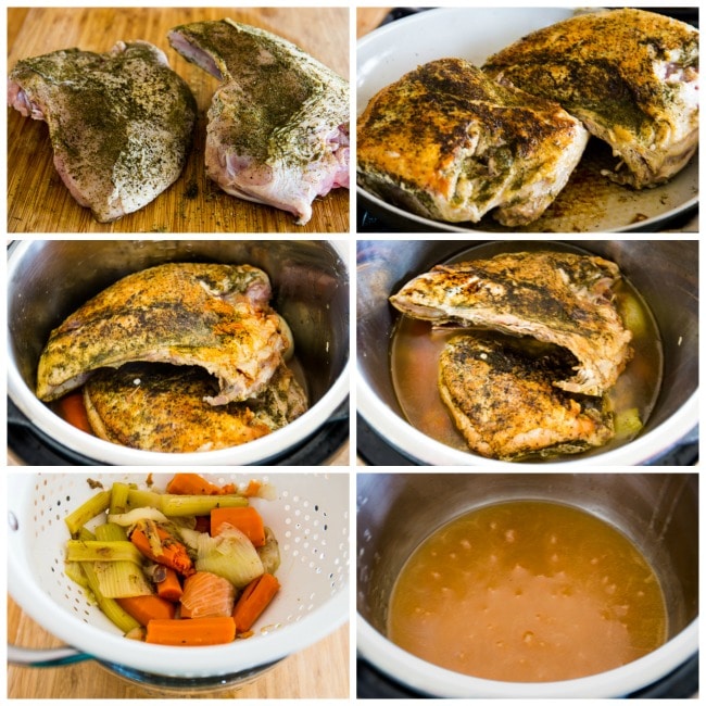 CrockPot or Instant Pot Turkey Breast with Lower-Carb Gluten-Free Gravy found on KalynsKitchen.com