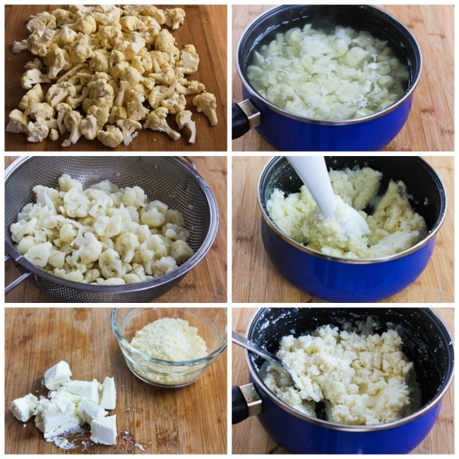 The BEST Pureed Cauliflower with Garlic, Parmesan, and Goat Cheese found on KalynsKitchen.com
