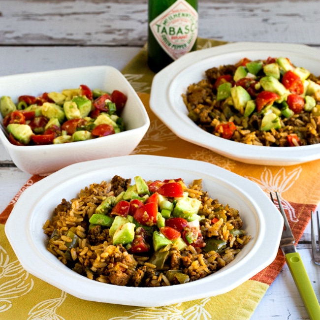 Slow Cooker Taco Bowls with Turkey and Brown Rice thumbnail image of finished dish in serving bowls