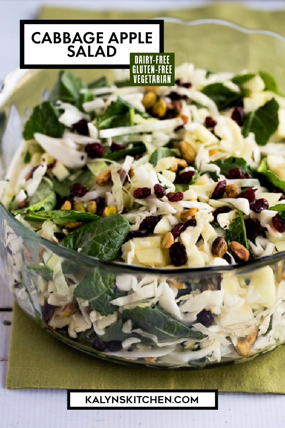 Pinterest image of Cabbage Apple Salad