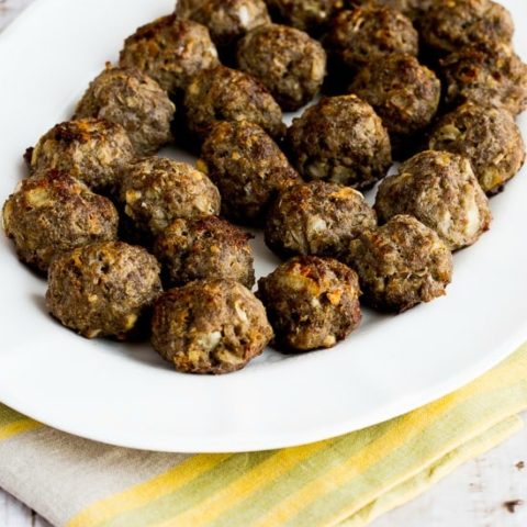 Baked Greek Meatballs with Feta 