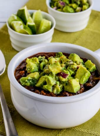 Black Bean and Beef Chili shown in bowl