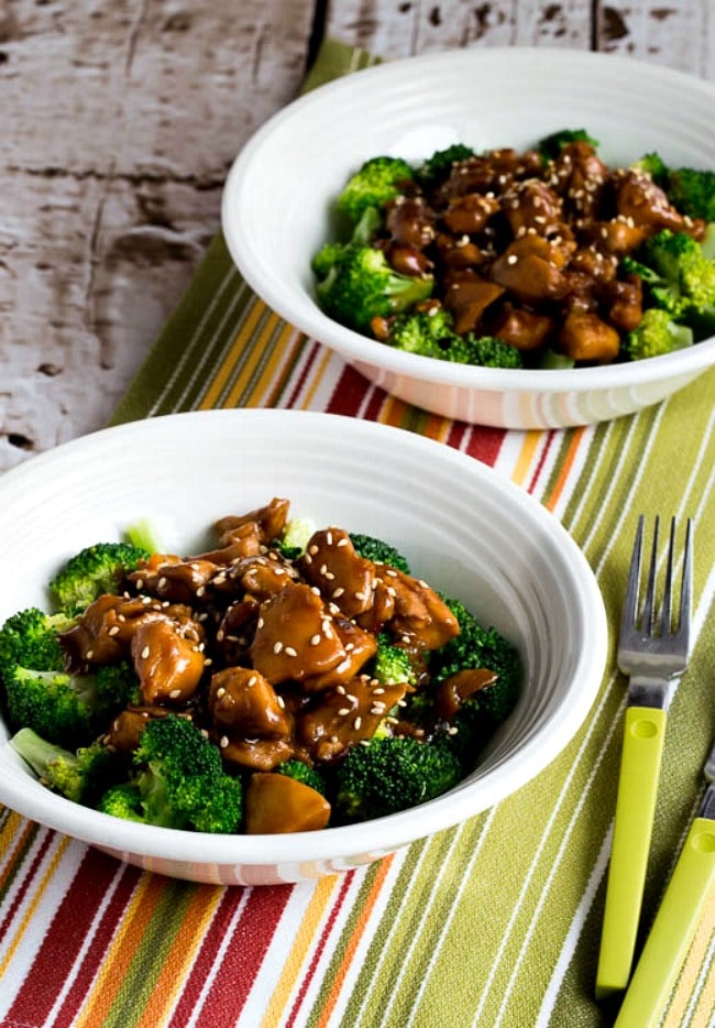 close-up photo for Slow Cooker Asian Chicken Broccoli Bowls