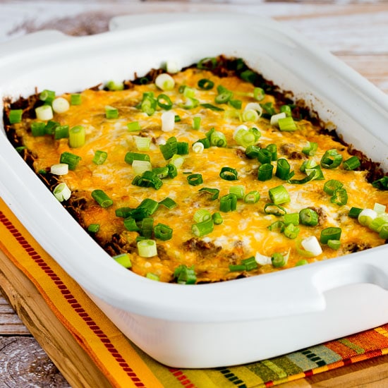 Slow Cooker (or oven) Low-Carb Mexican Lasagna Casserole thumbnail photo