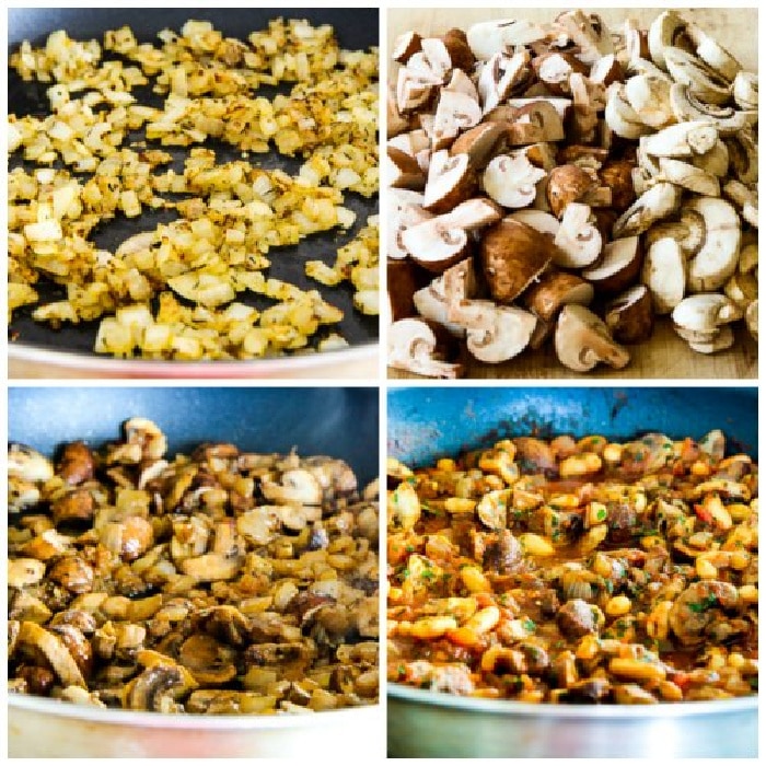 Mushroom Stew process shots collage
