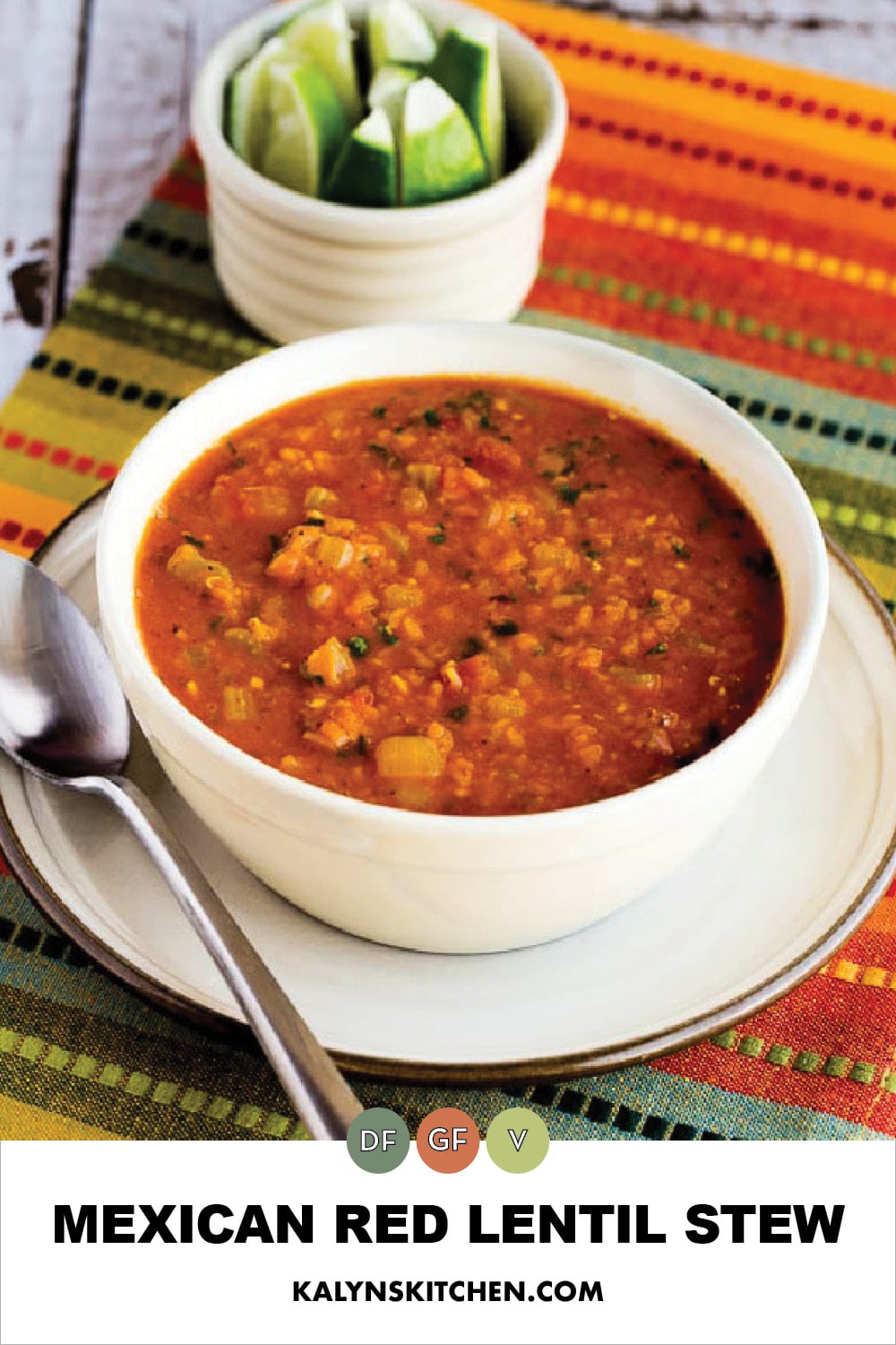 Pinterest image of Mexican Red Lentil Stew