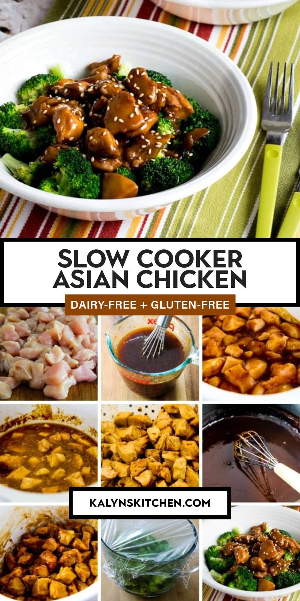 Pinterest image of Slow Cooker Asian Chicken