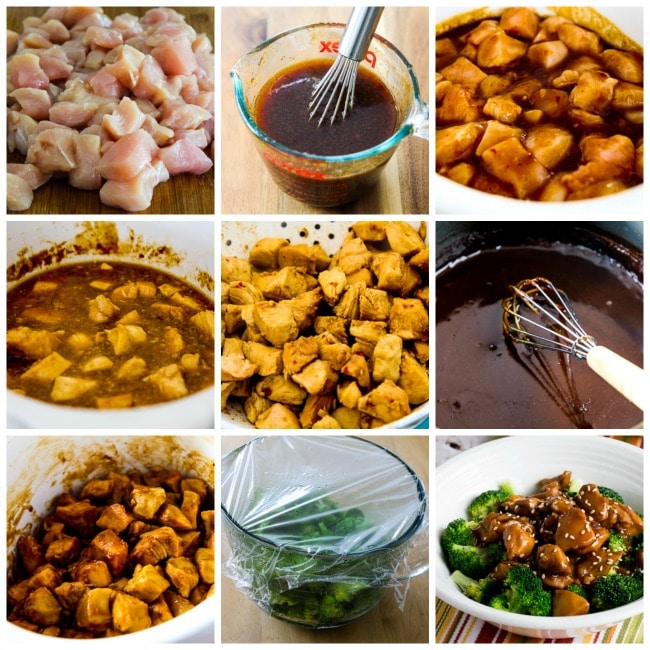 step-by-step photo collage for Slow Cooker Asian Chicken Broccoli Bowls