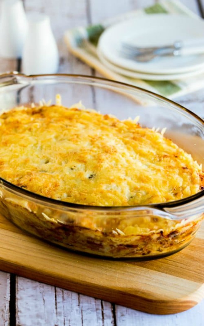 Leftover Corned Beef Low-Carb Reuben Bake found on KalynsKitchen.com