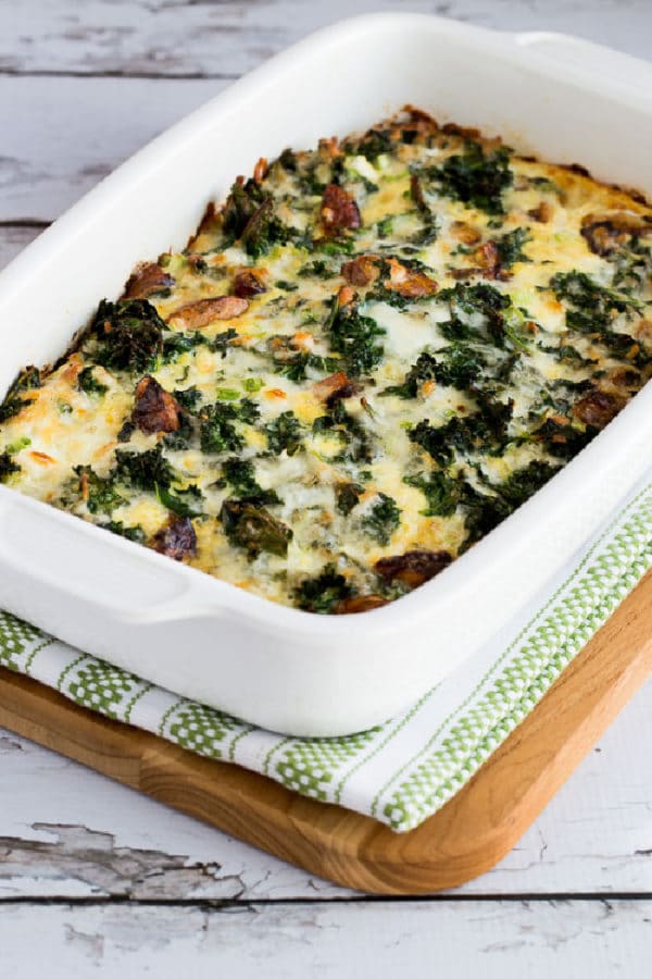 Sausage, Kale, and Mozzarella Egg Bake Kalyn's Kitchen