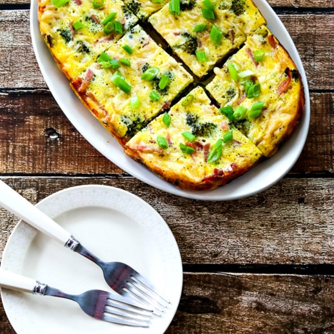 Slow Cooker Frittata with Broccoli, Ham, and Swiss thumbnail photo