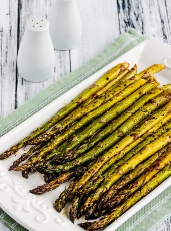 Easy Roasted Asparagus on serving platter