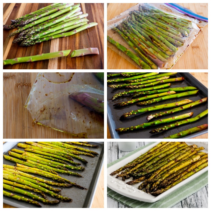 Easy Roasted Asparagus process shots collage