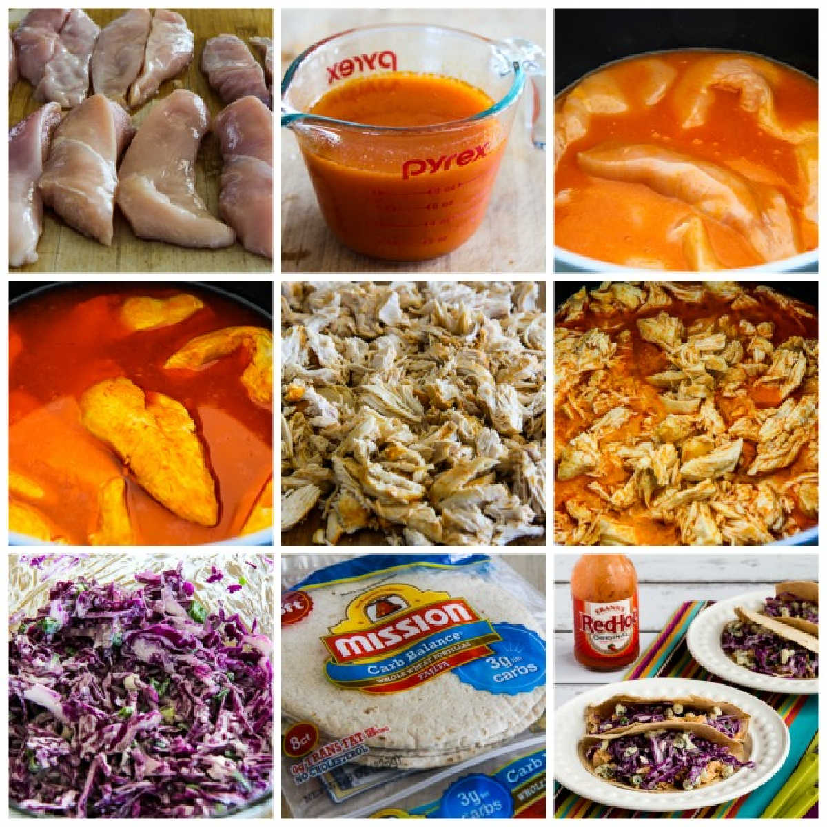 college of recipe steps for buffalo chicken tacos