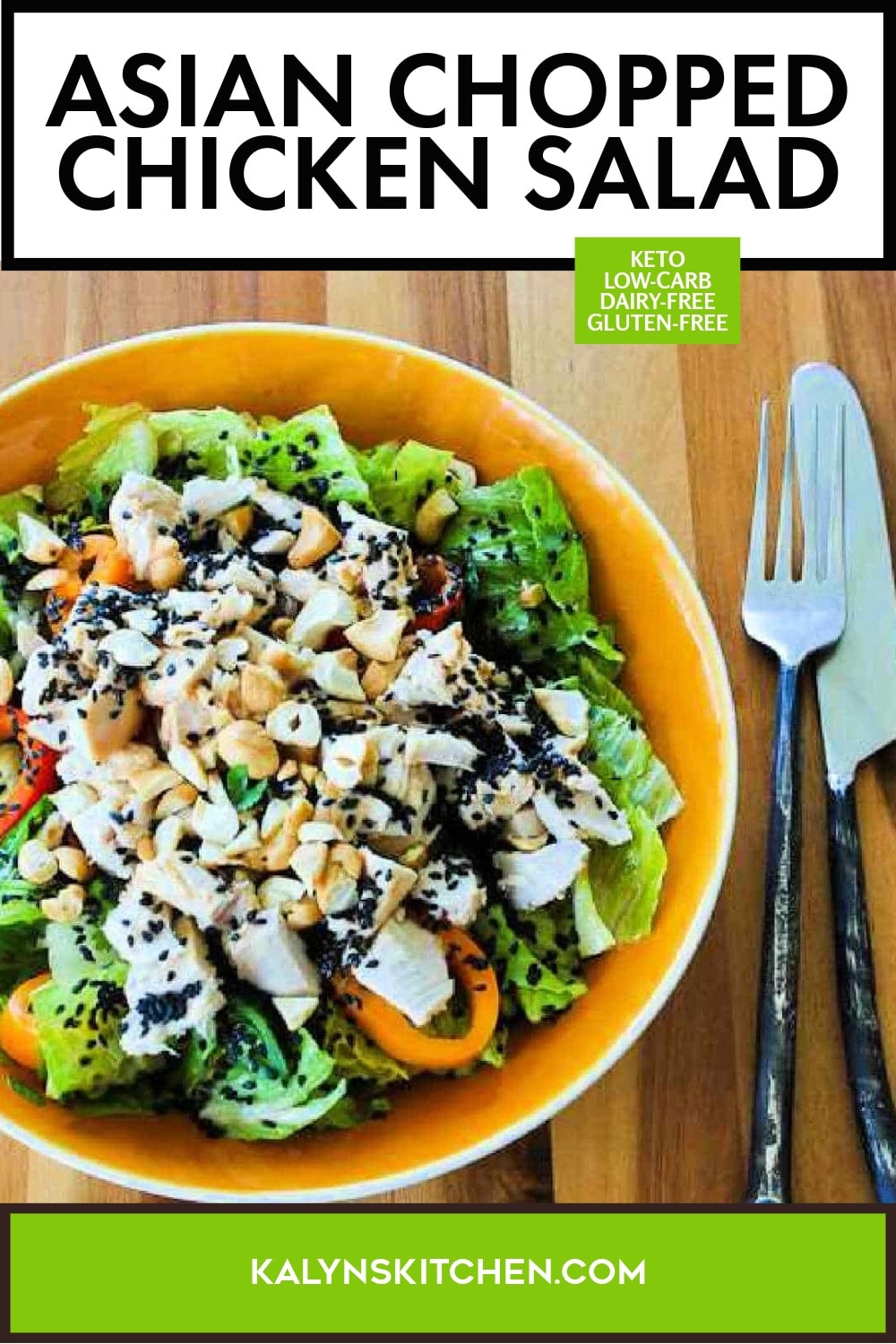 Pinterest image of Asian Chopped Chicken Salad