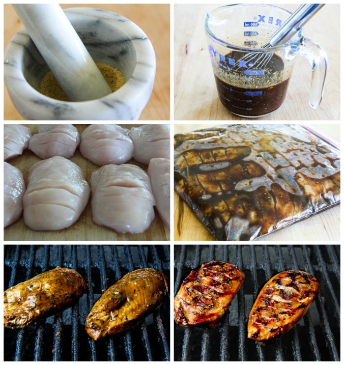 Grilled Chicken with Balsamic Vinegar process shots collage