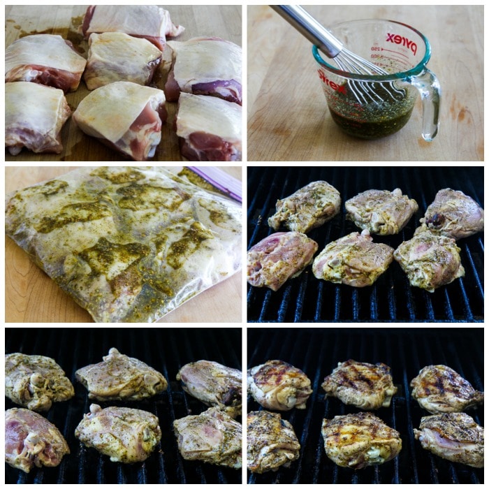 Grilled Chicken with Lemon and Za'atar process shots collage
