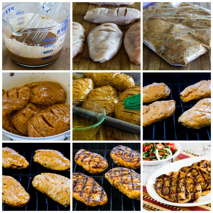 Savory Low-Carb Marinade process shots collage