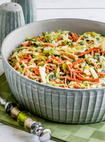 Square image of Moroccan Salad in bowl.